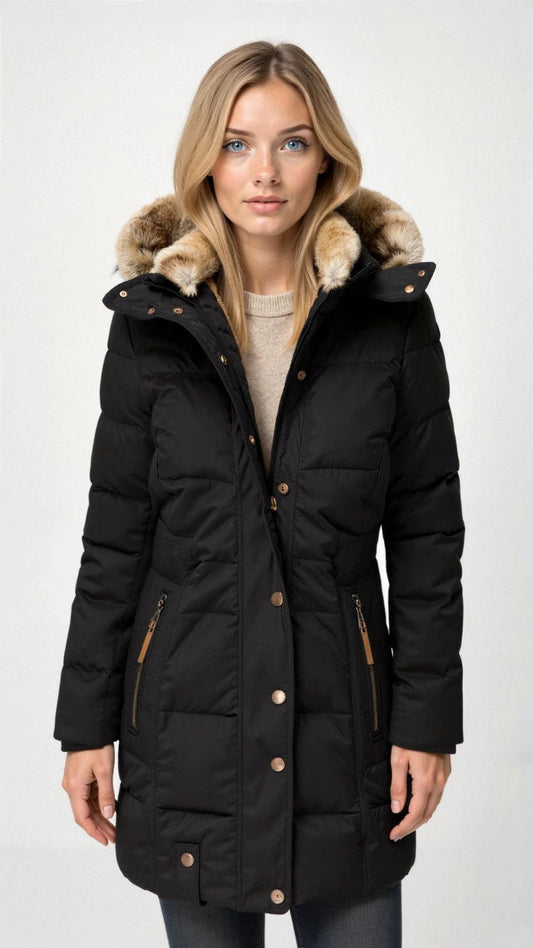 Women's Lined Padded Jacket with Hood