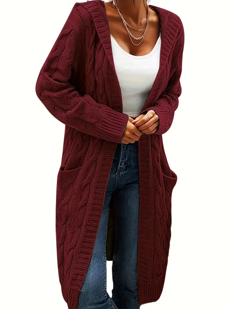 Women's Long Hooded Cardigan