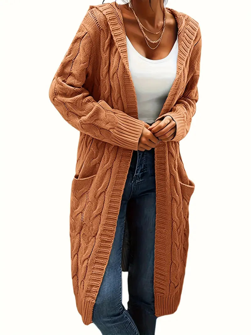 Women's Long Hooded Cardigan
