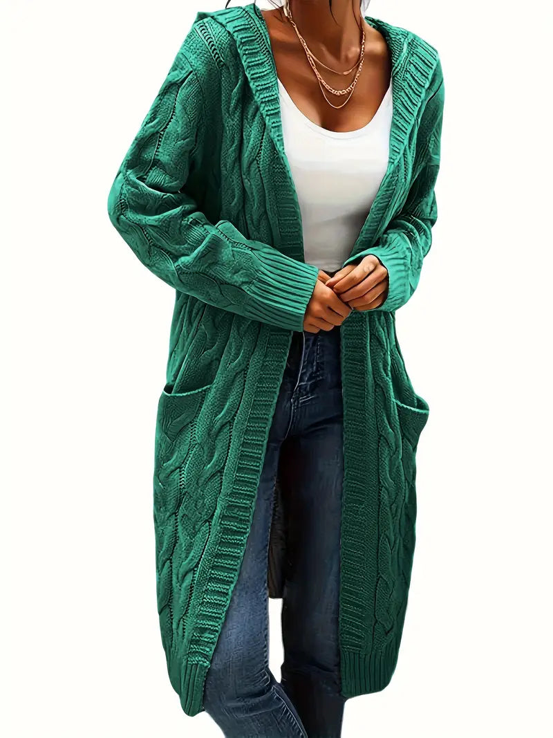 Women's Long Hooded Cardigan