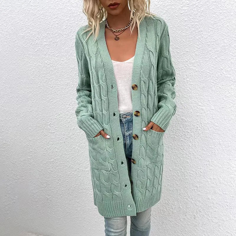 Women's Long Hooded Cardigan