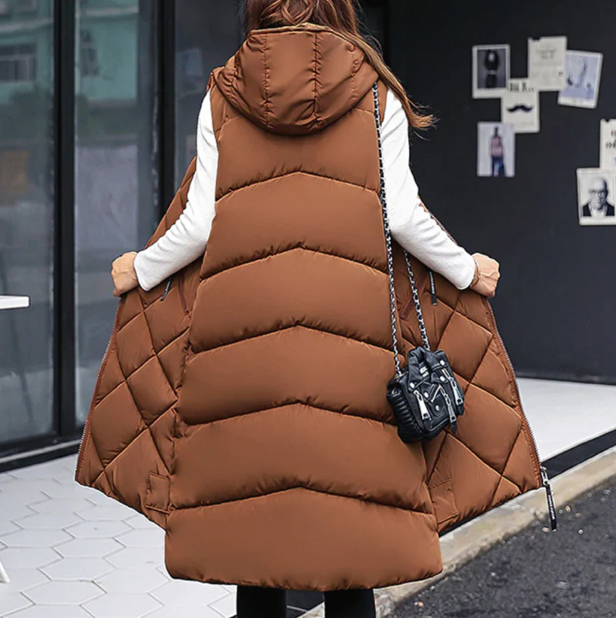 Women's Long Hooded Puffer Vest