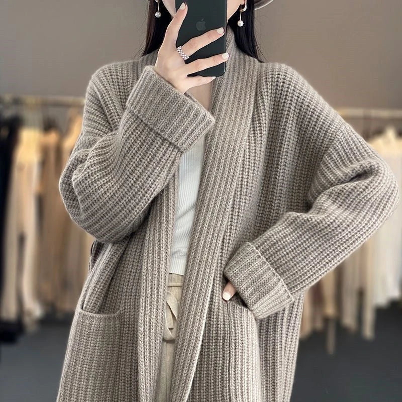 Women's Long Open-Front Cardigan