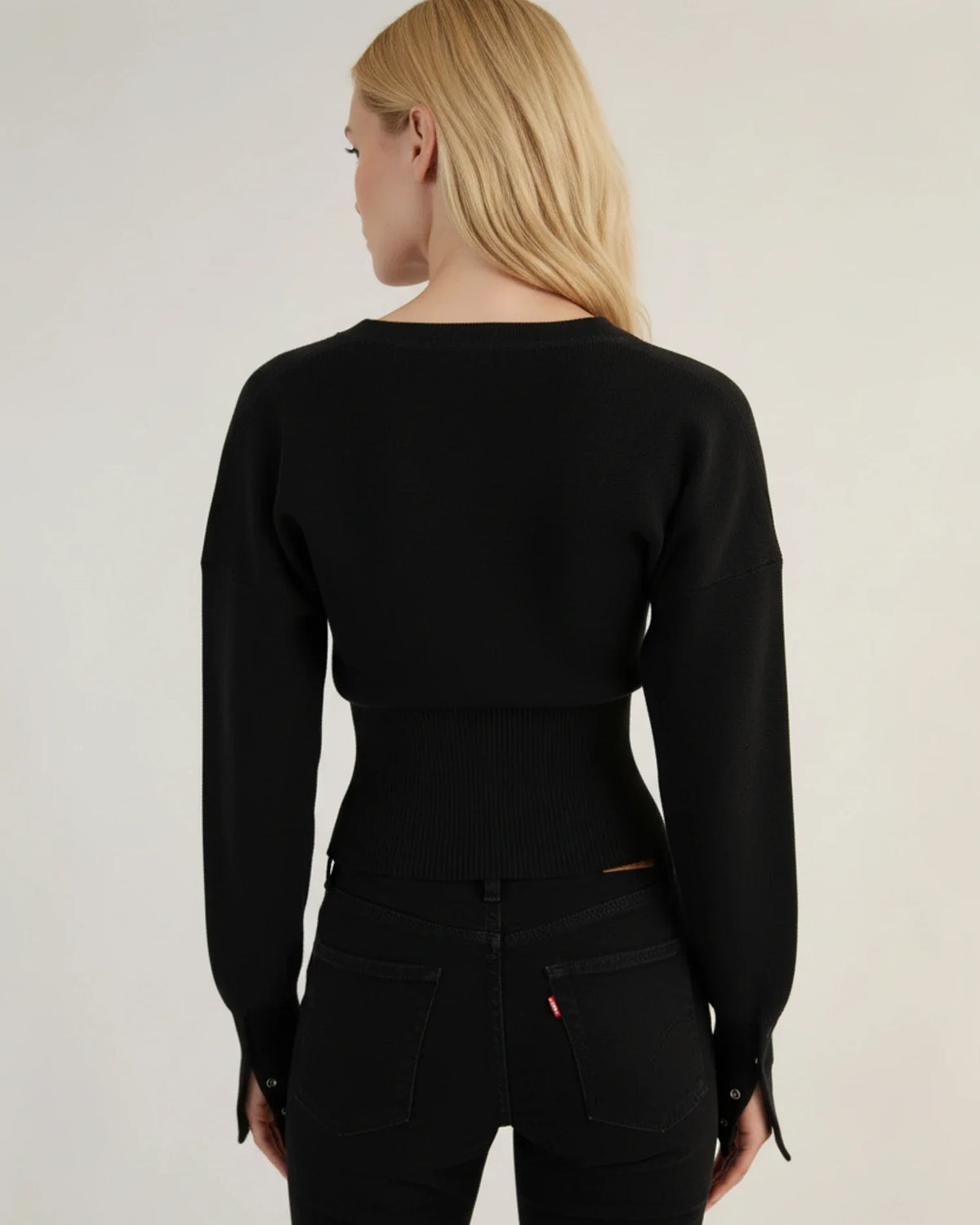Women's Long-Sleeved Cropped Cardigan