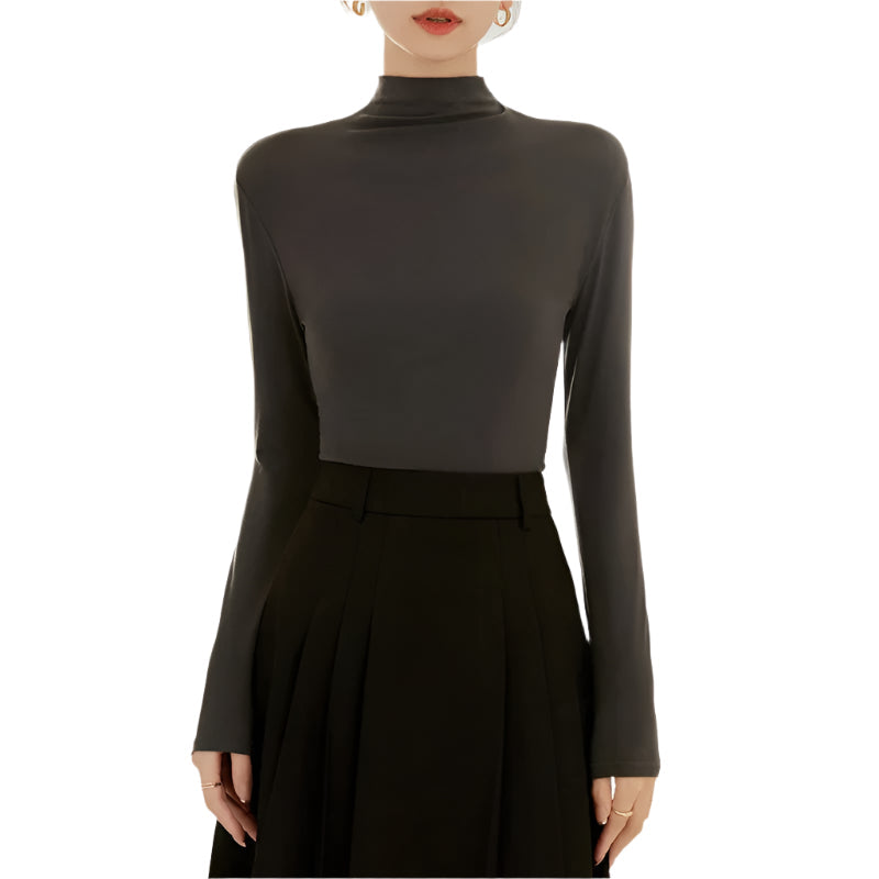 Women's Long-Sleeved High-Neck Top