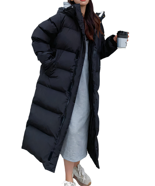 Women's Long Waterproof Winter Puffer Coat