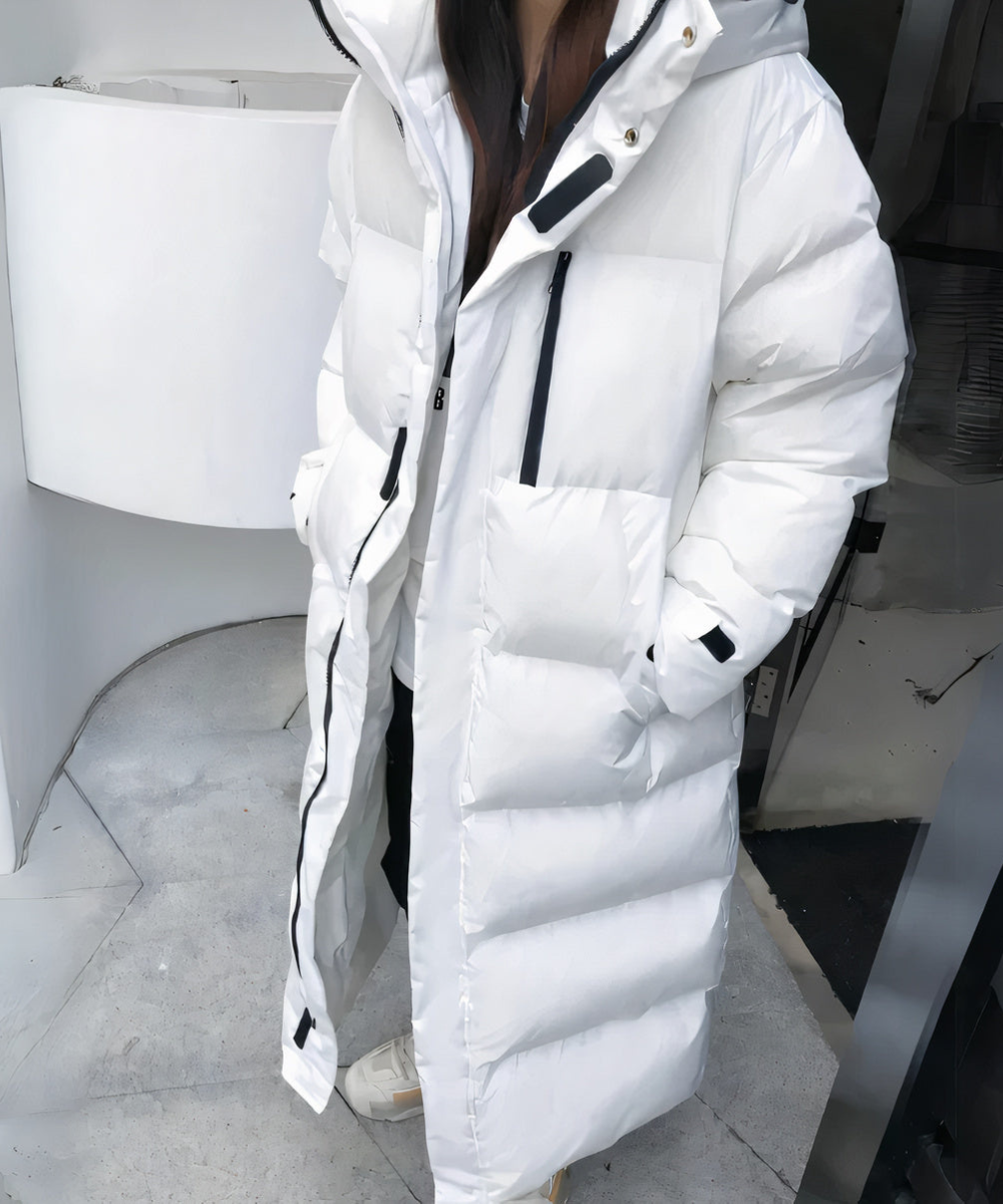 Women's Long Waterproof Winter Puffer Coat