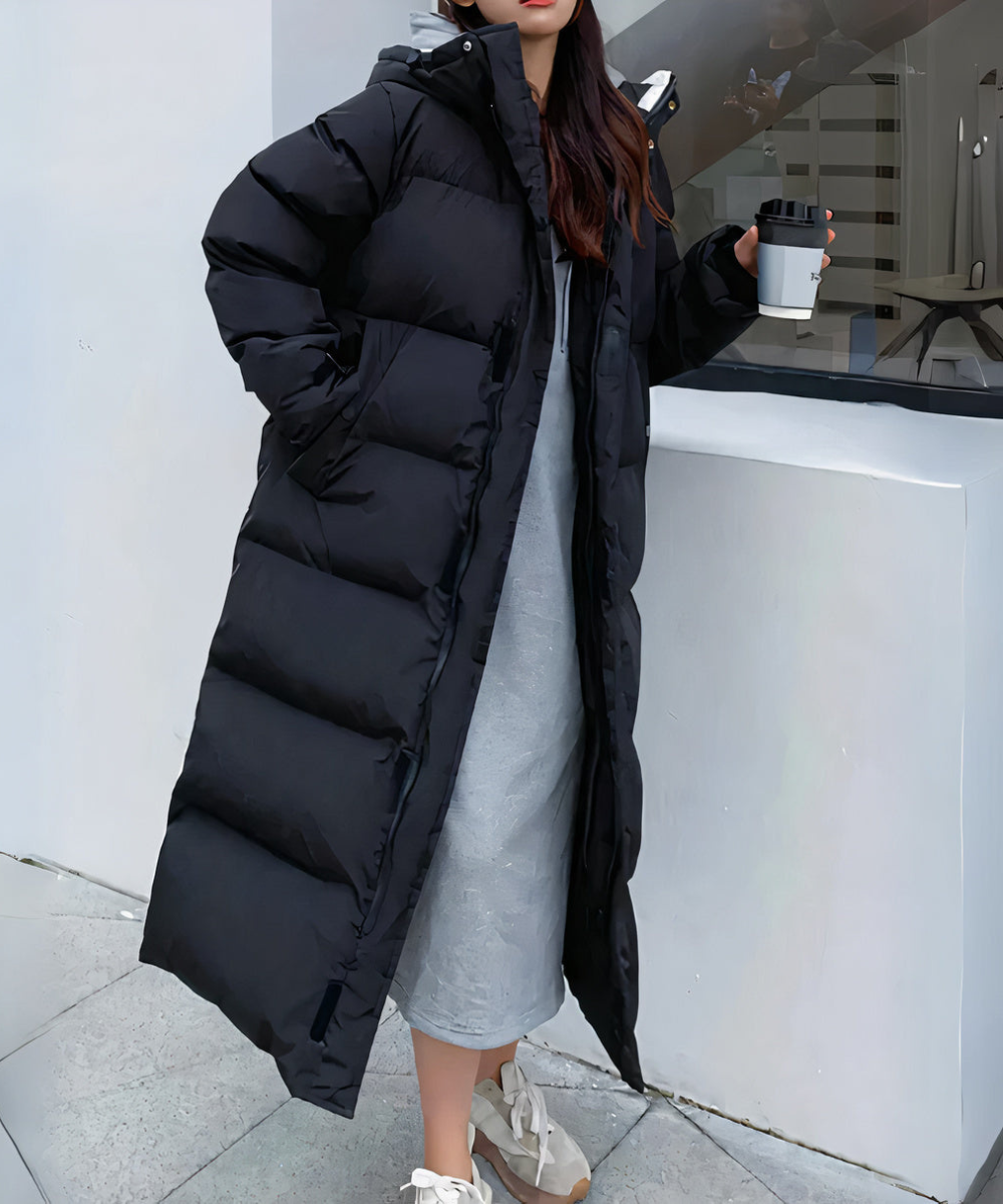 Women's Long Waterproof Winter Puffer Coat