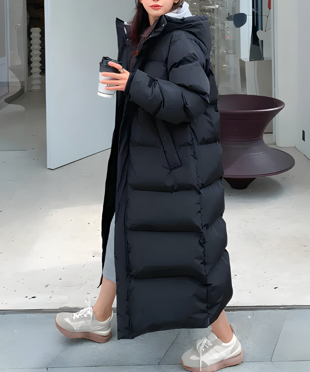 Women's Long Waterproof Winter Puffer Coat