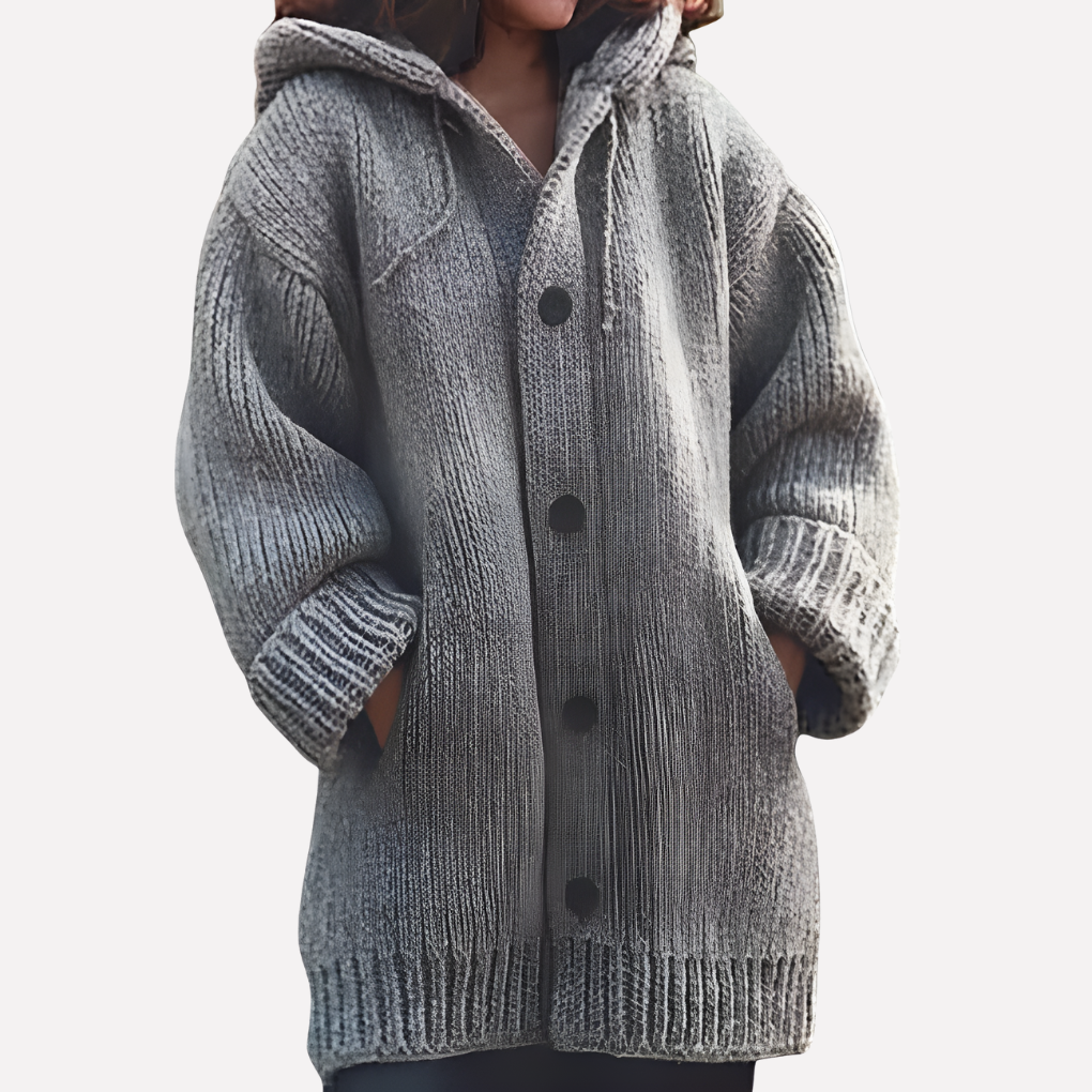 Women's Longline Hooded Cardigan