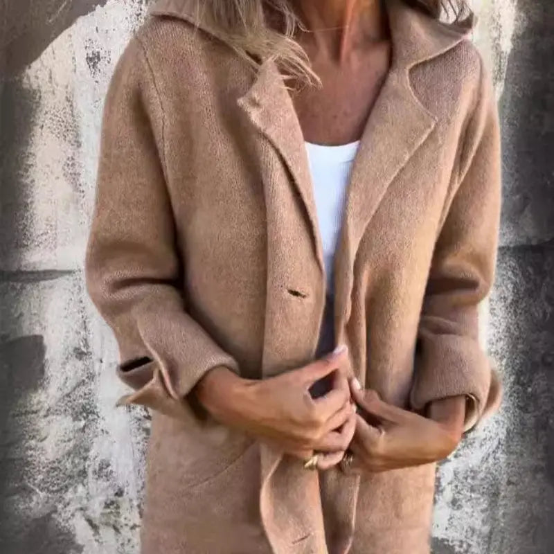Women's Loose-Fit Lightweight Long-Sleeve Minimalist Coat