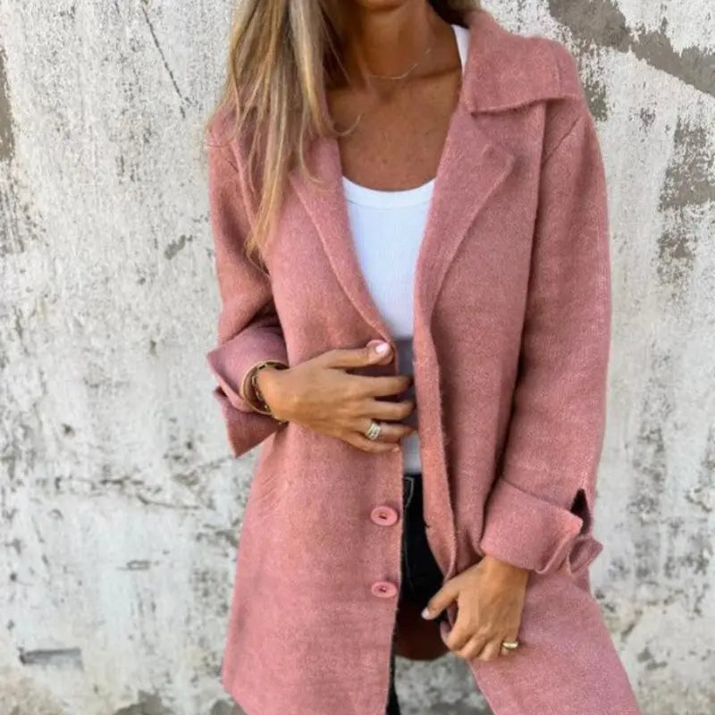 Women's Loose-Fit Lightweight Long-Sleeve Minimalist Coat
