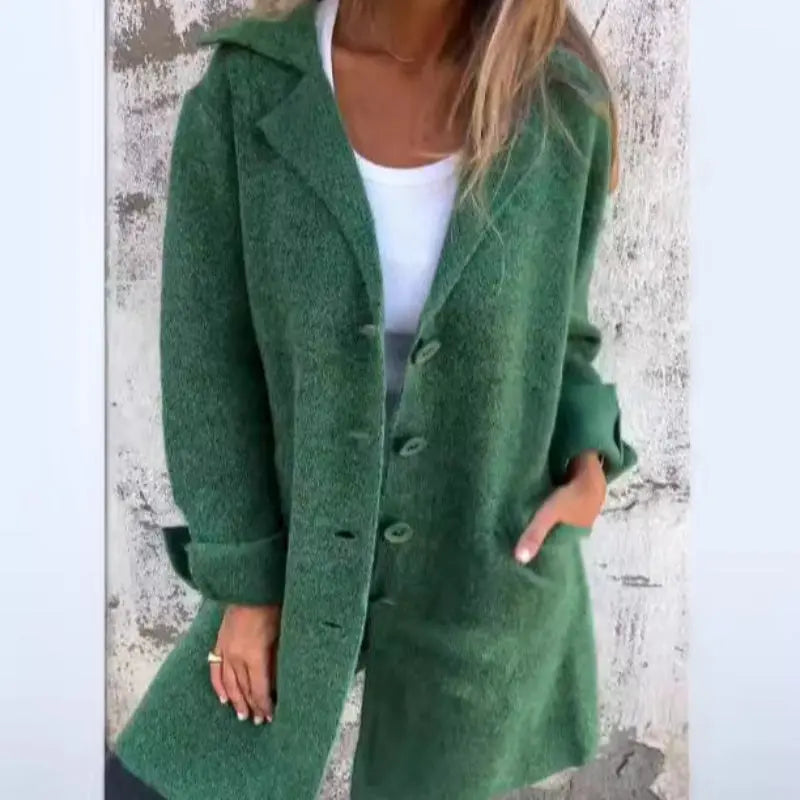Women's Loose-Fit Lightweight Long-Sleeve Minimalist Coat