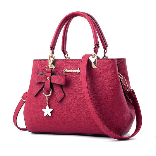 Women's Messenger Bag with Flower Charm