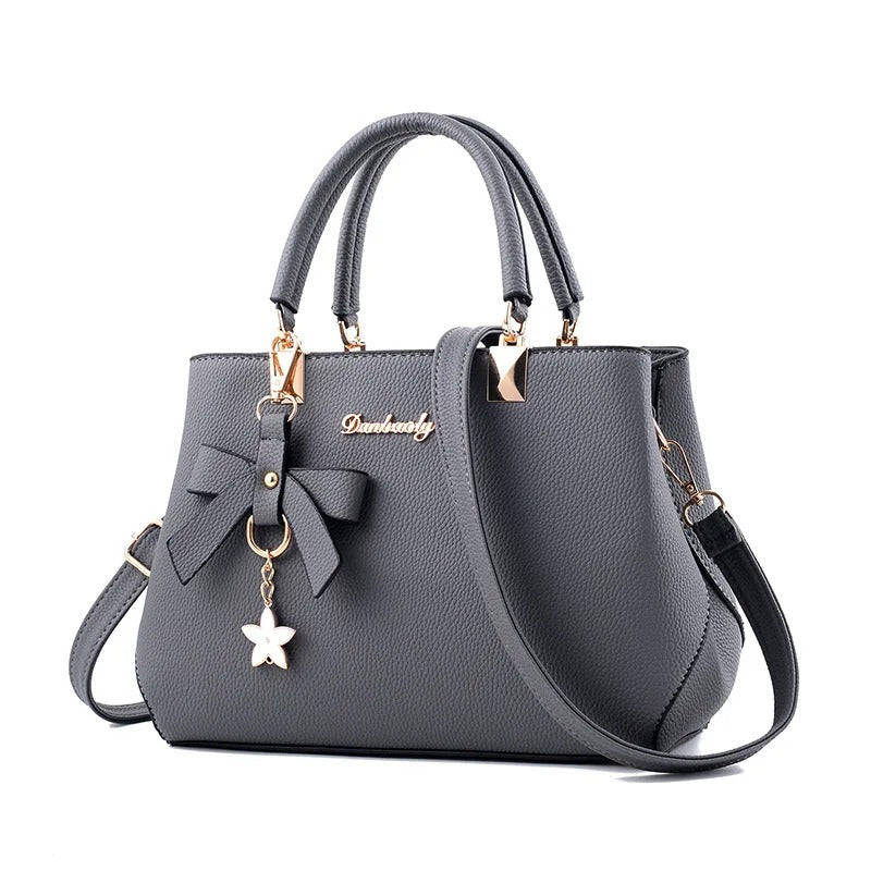 Women's Messenger Bag with Flower Charm