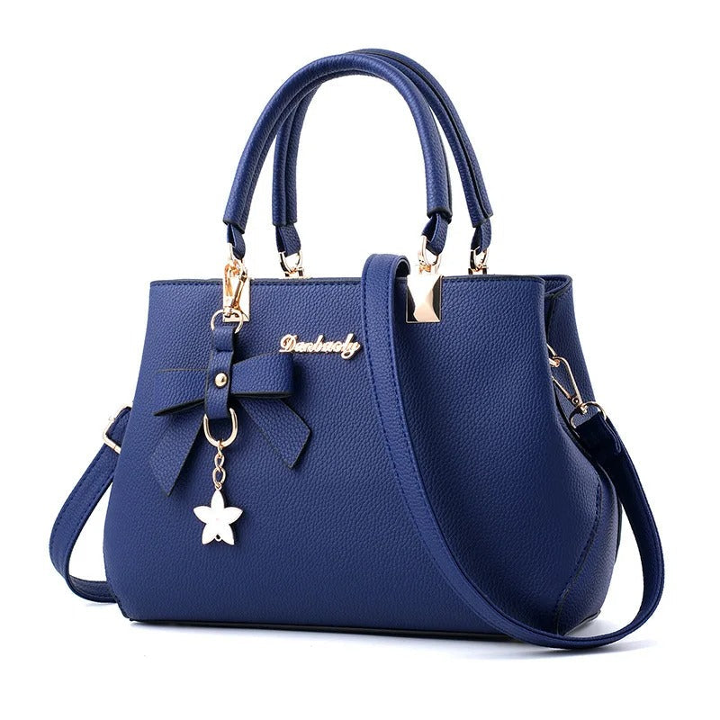 Women's Messenger Bag with Flower Charm