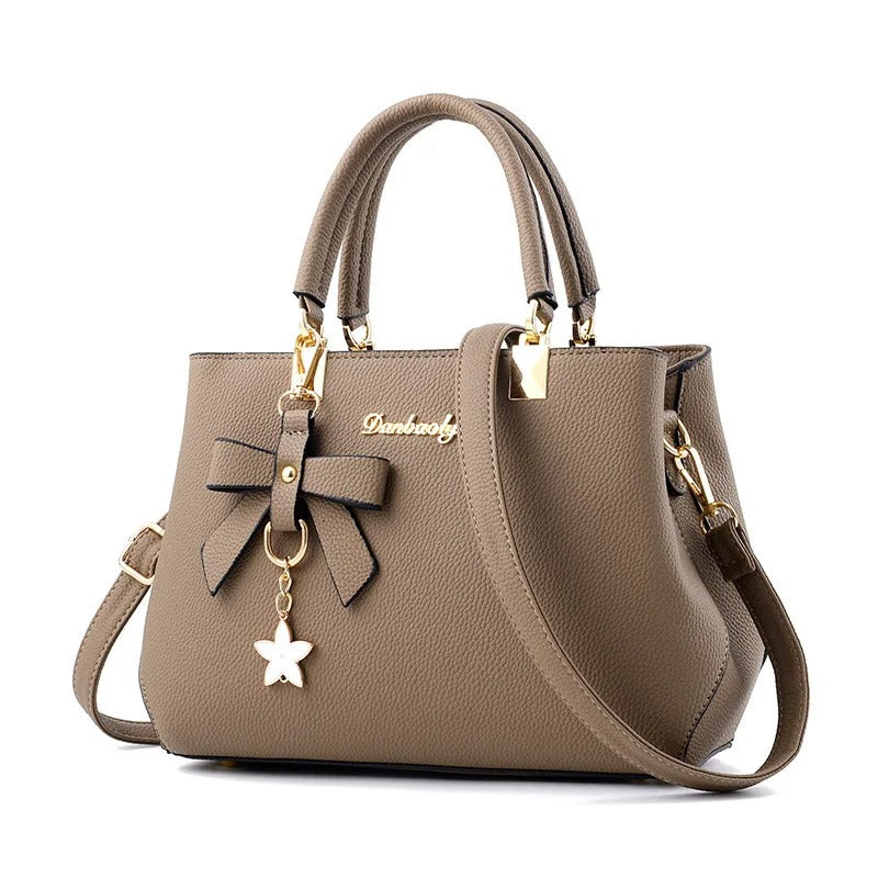 Women's Messenger Bag with Flower Charm