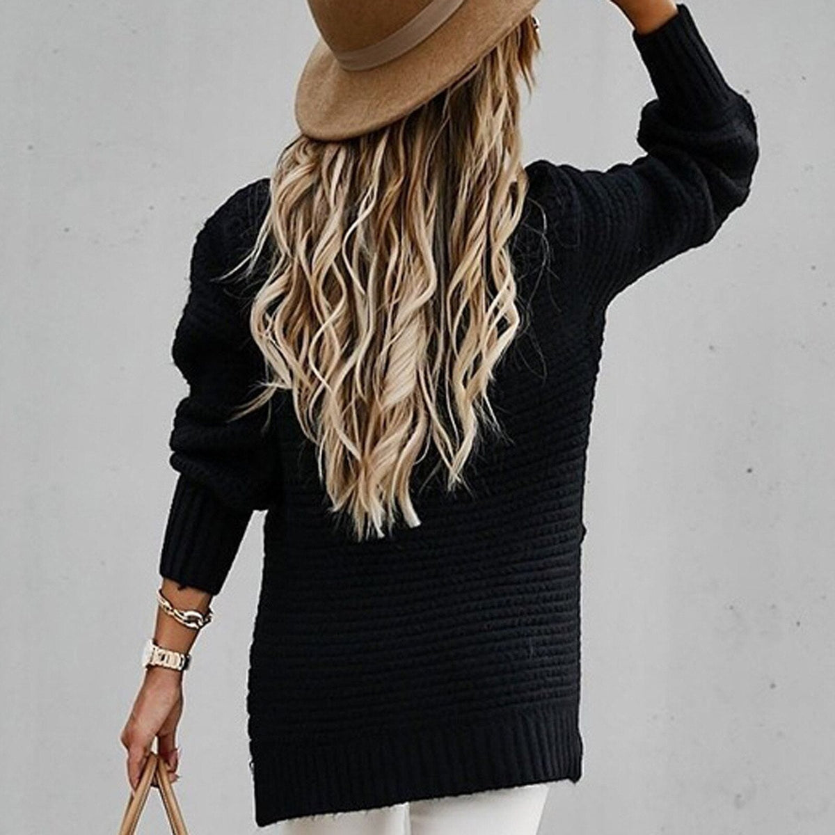 Women's Mock Neck Tunic Sweater