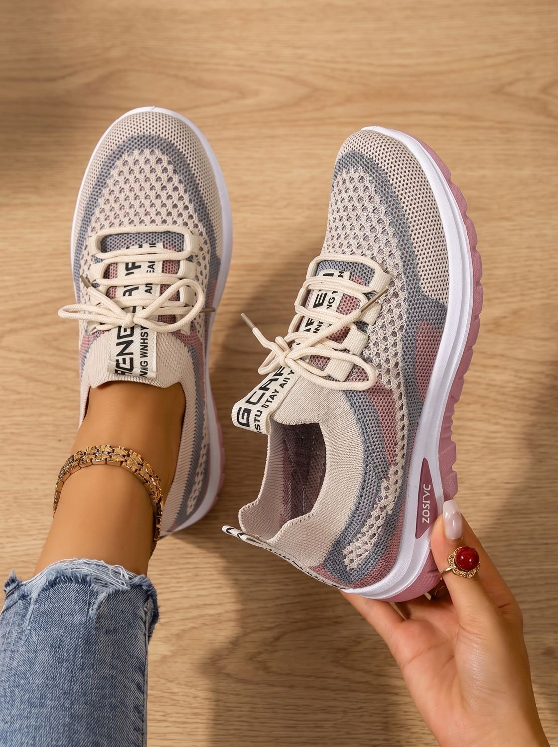 Women's Orthopedic Breathable Lace-Up Sneakers