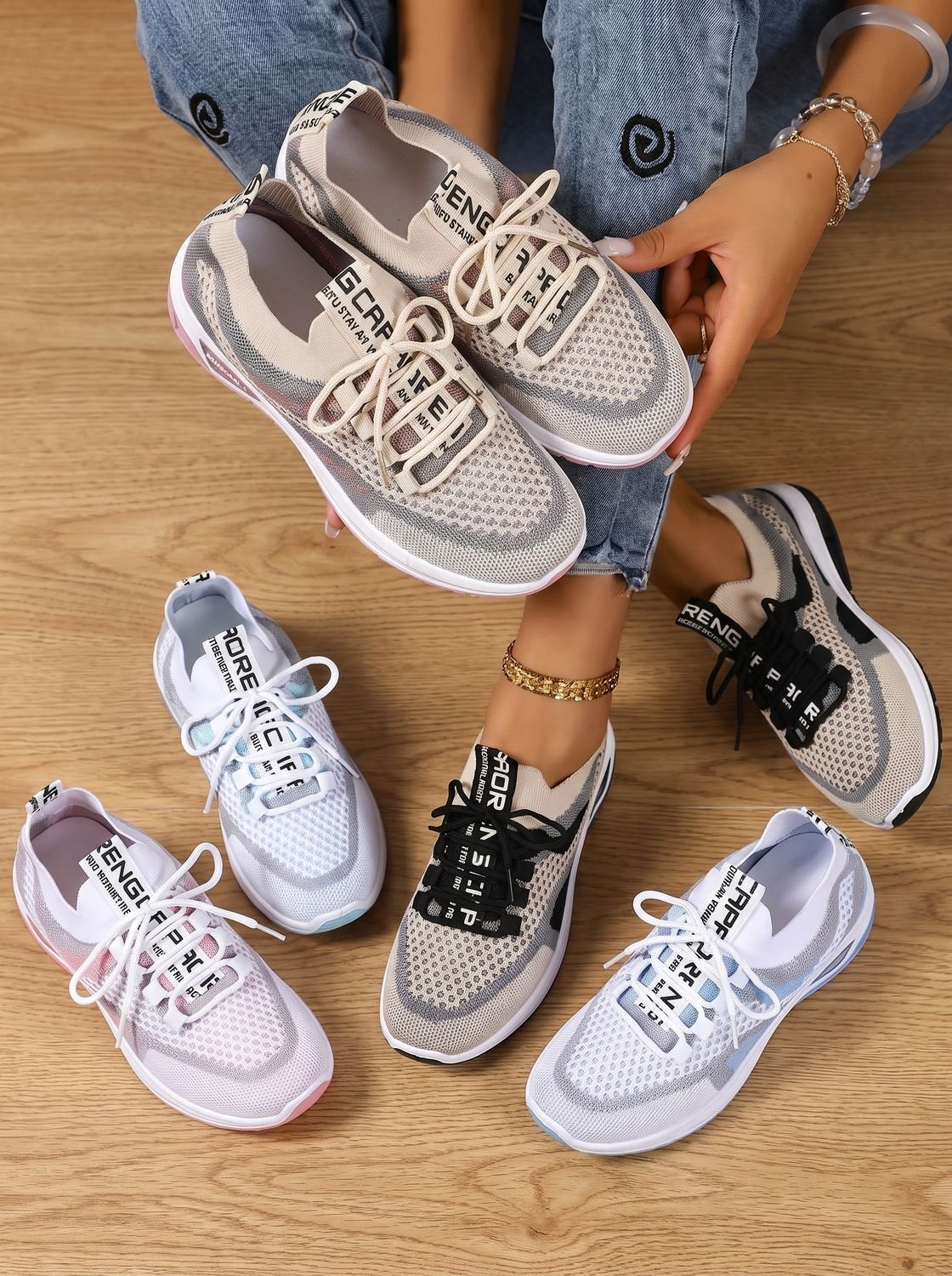 Women's Orthopedic Breathable Lace-Up Sneakers