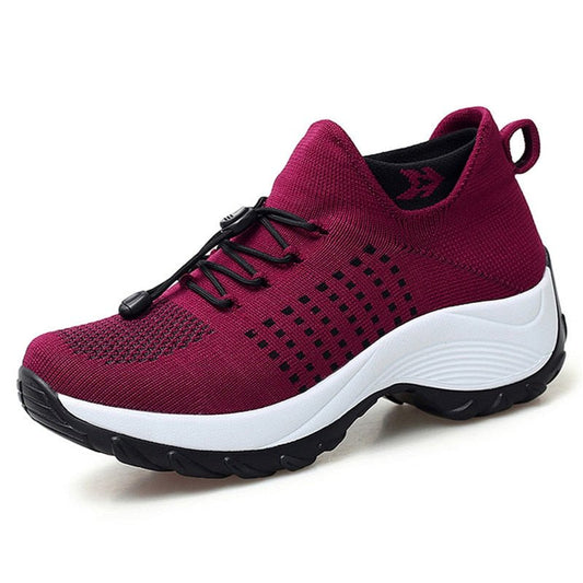 Women's Orthopedic Cushioned Lace-Up Platform Sneakers