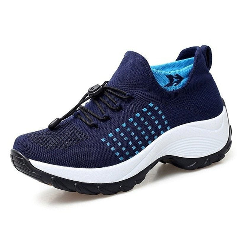 Women's Orthopedic Cushioned Lace-Up Platform Sneakers