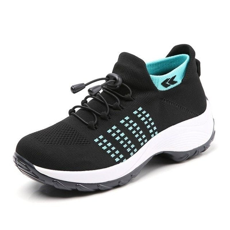 Women's Orthopedic Cushioned Lace-Up Platform Sneakers