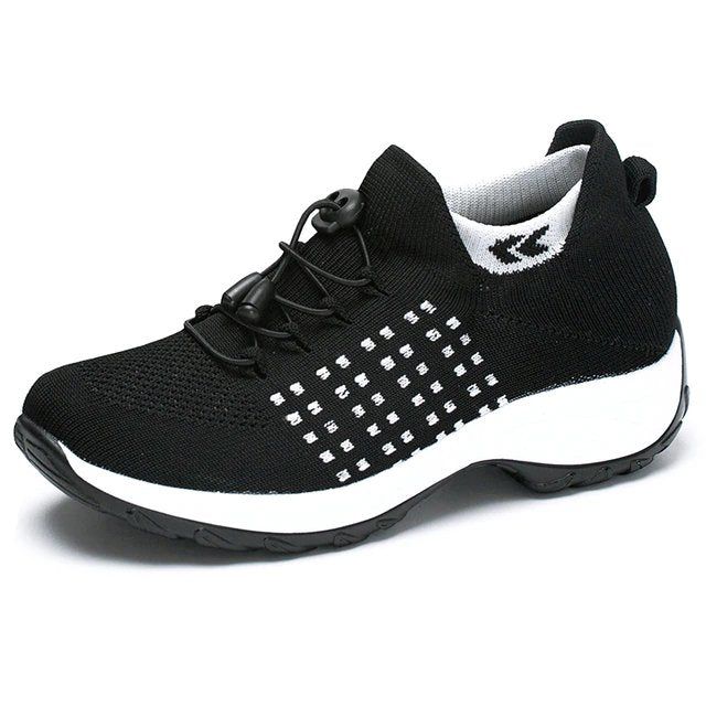 Women's Orthopedic Cushioned Lace-Up Platform Sneakers