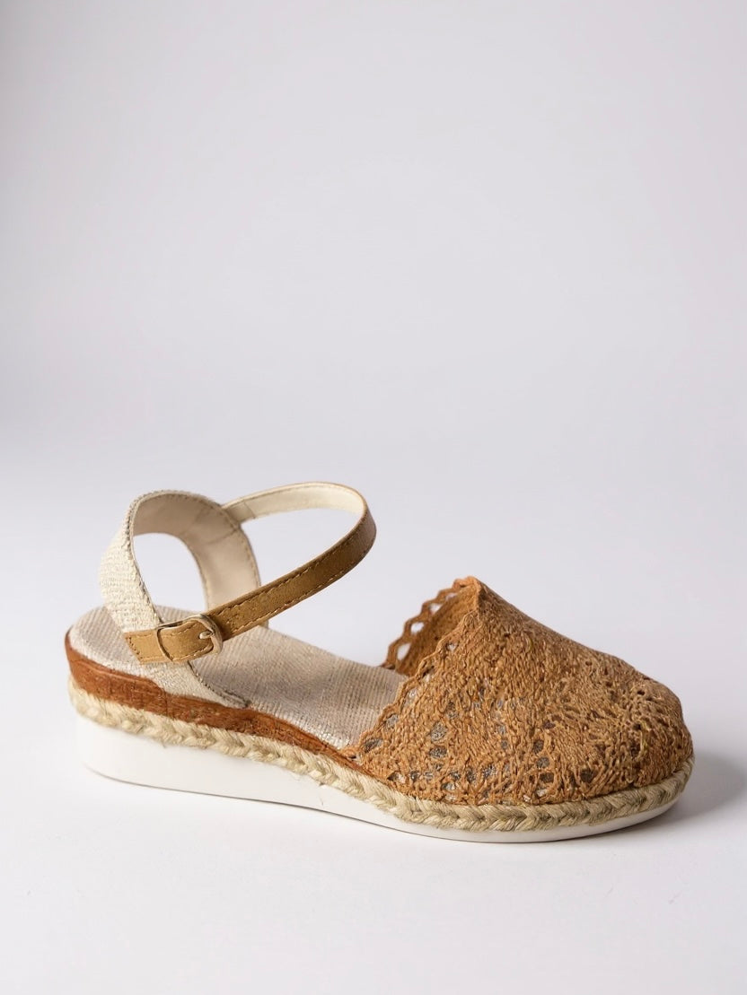 Women's Orthopedic Platform Sandals with Woven Upper