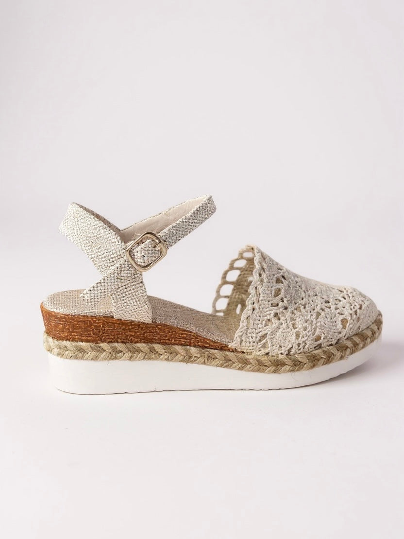 Women's Orthopedic Platform Sandals with Woven Upper