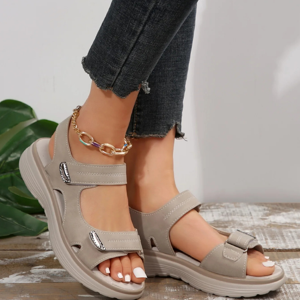 Women's Orthopedic Sandals with Adjustable Straps, Anatomical Support, and Elegant Design