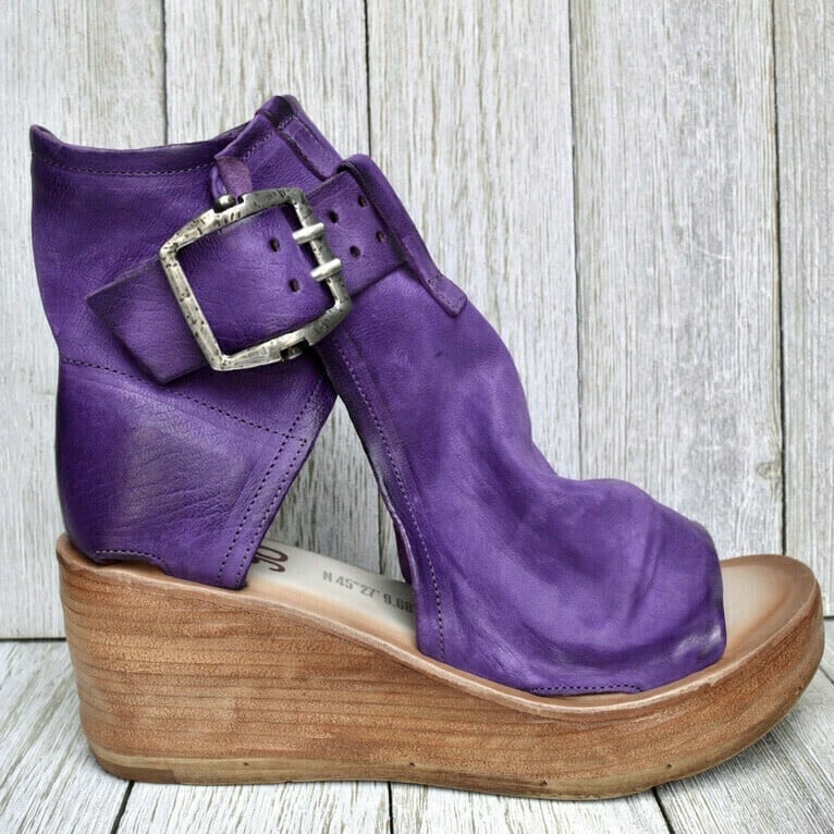 Women's Orthopedic Wedge Sandals with Buckle Closure