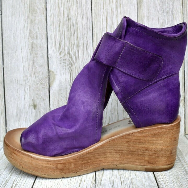 Women's Orthopedic Wedge Sandals with Buckle Closure