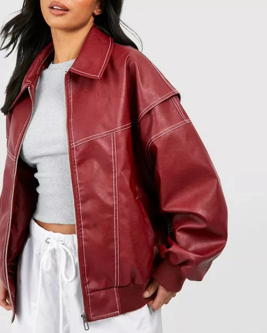 Women's Oversized Comfortable Jacket with Elegant Finish