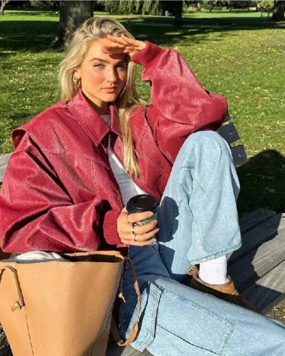 Women's Oversized Comfortable Jacket with Elegant Finish