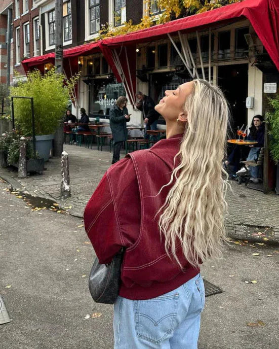 Women's Oversized Comfortable Jacket with Elegant Finish