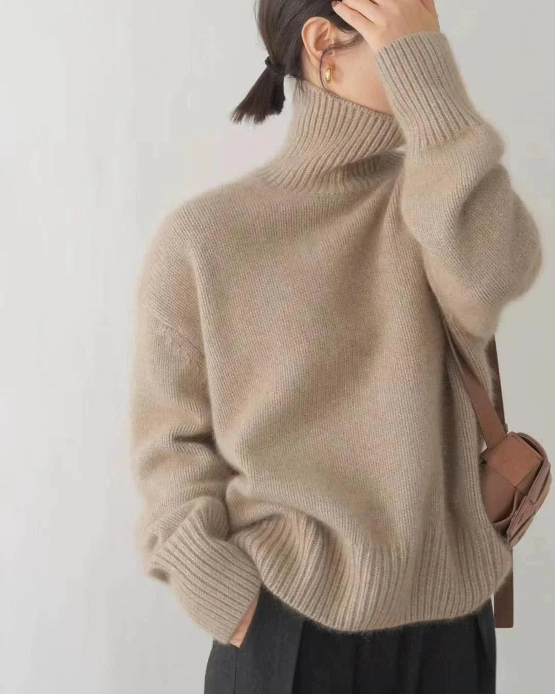 Women's Oversized Turtleneck Sweater