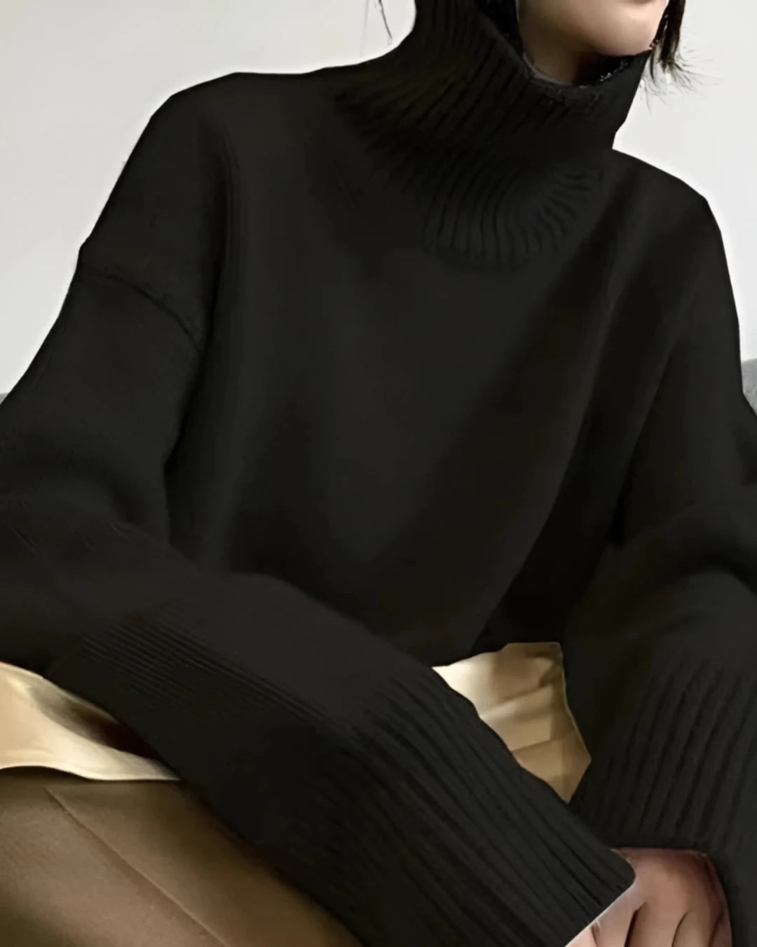 Women's Oversized Turtleneck Sweater