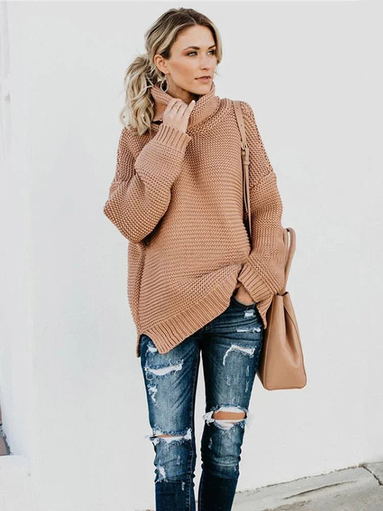 Women's Oversized Turtleneck Sweater
