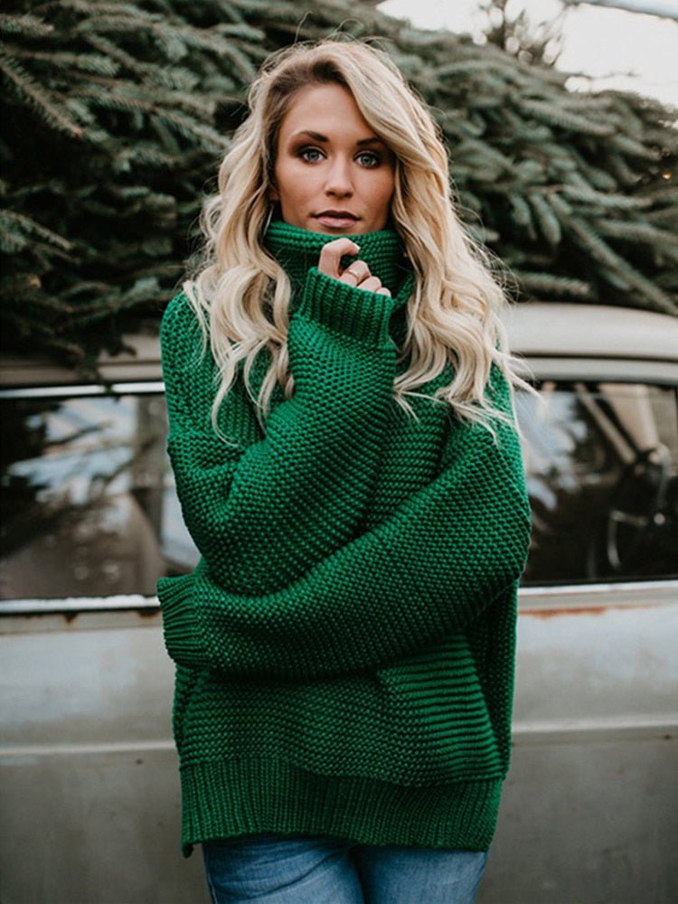 Women's Oversized Turtleneck Sweater