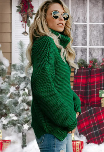 Women's Oversized Turtleneck Sweater