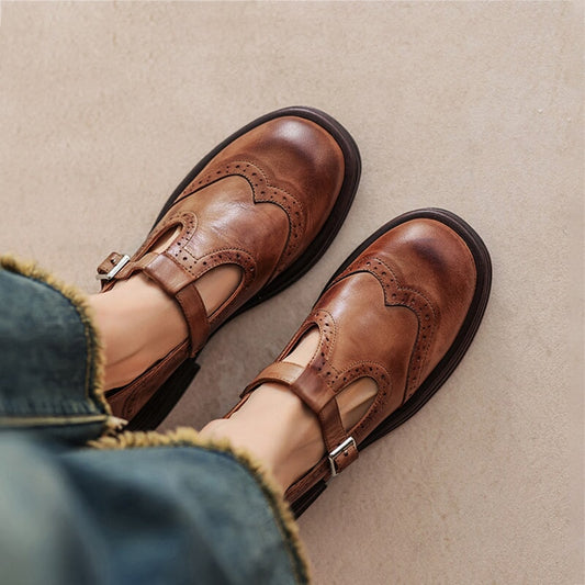 Women's Platform T-Strap Mary Jane Shoes