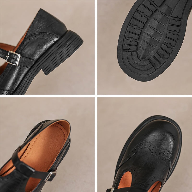 Women's Platform T-Strap Mary Jane Shoes