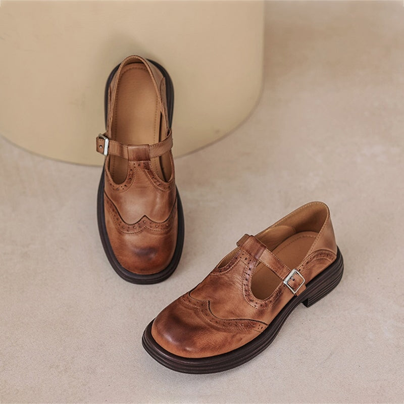 Women's Platform T-Strap Mary Jane Shoes