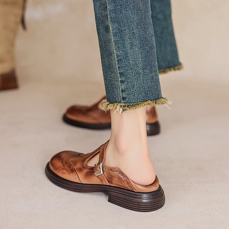 Women's Platform T-Strap Mary Jane Shoes