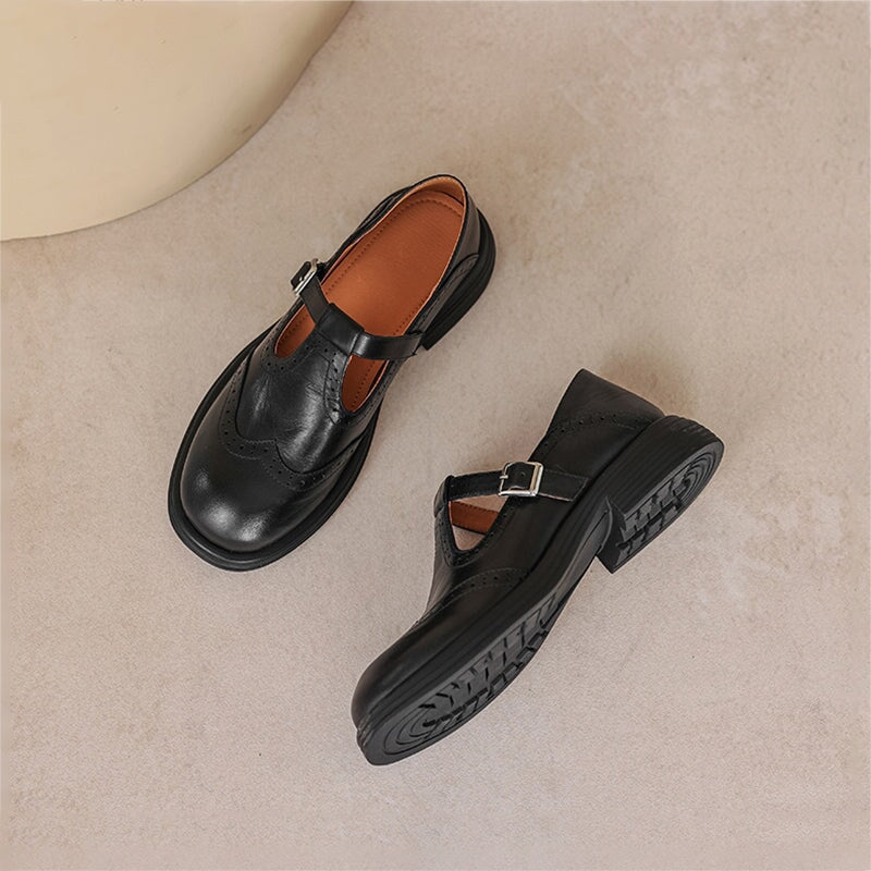 Women's Platform T-Strap Mary Jane Shoes