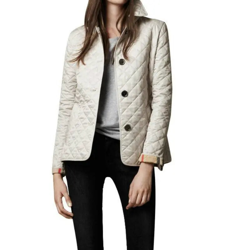 Women's Quilted Long-Sleeve Winter Jacket with Flattering Fit