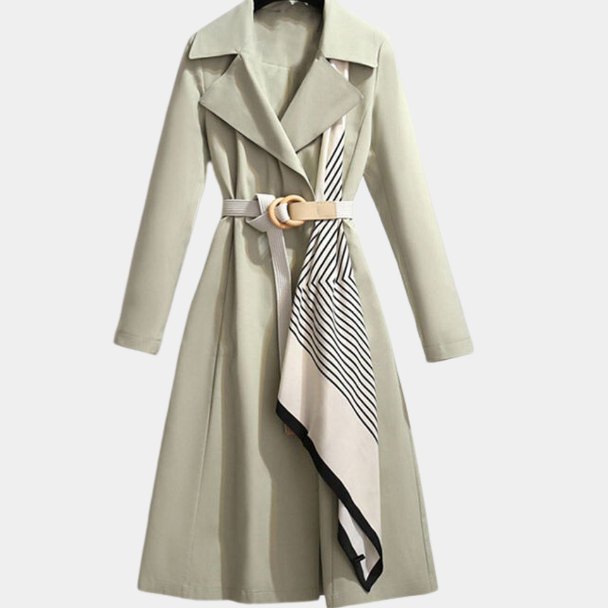 Women's Relaxed Belted Midi Trench Coat
