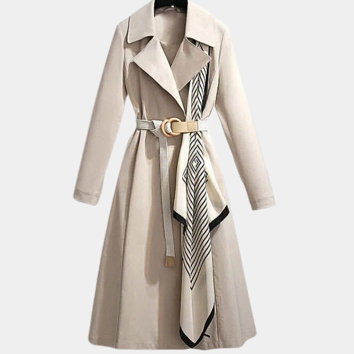 Women's Relaxed Belted Midi Trench Coat
