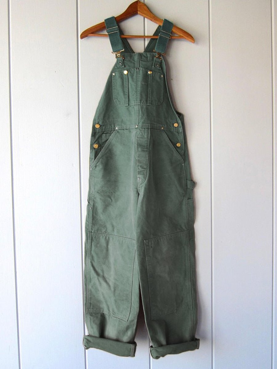 Women's Relaxed-Fit Adjustable-Strap Bib Overalls